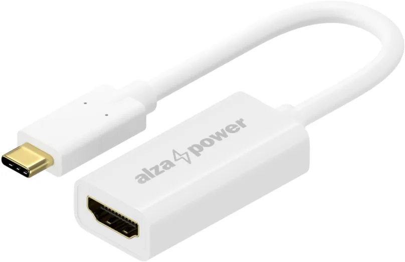 Redukcia AlzaPower USB-C (M) na HDMI 2.0 4K 60Hz (F) 0.1m biela