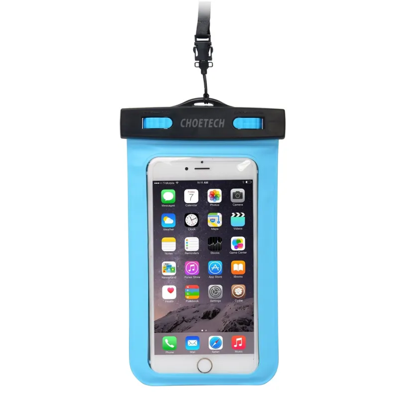 Puzdro na mobil ChoeTech Waterproof Bag for Smartphones Blue