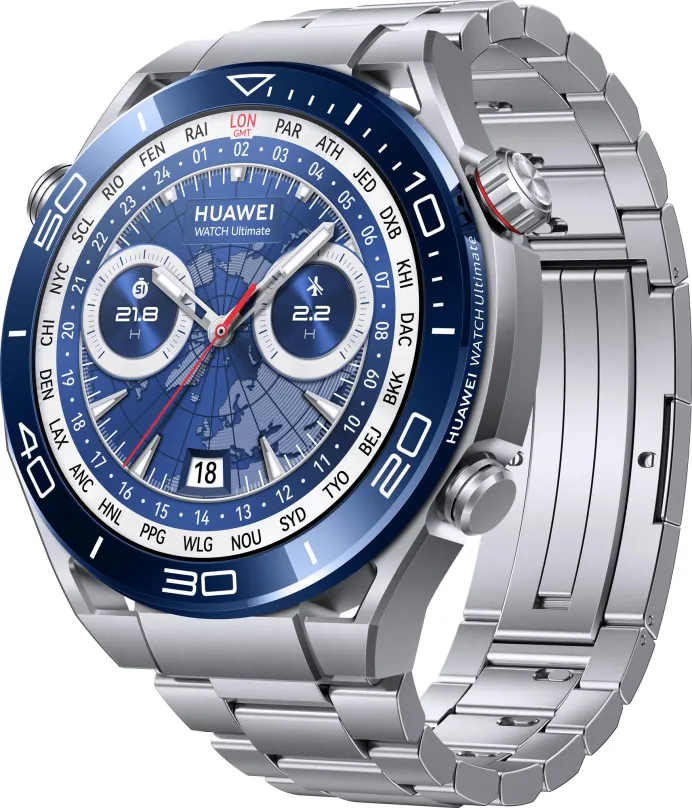 Chytré hodinky HUAWEI WATCH Ultimate VOYAGE BLUE, pre mužov aj ženy, s ovládaním v slovenč