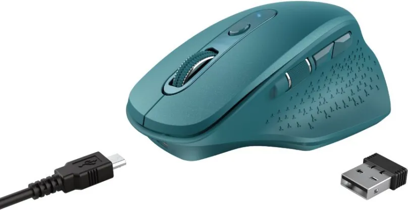 Myš Trust Ozaa Rechargeable Wireless Mouse, modrá