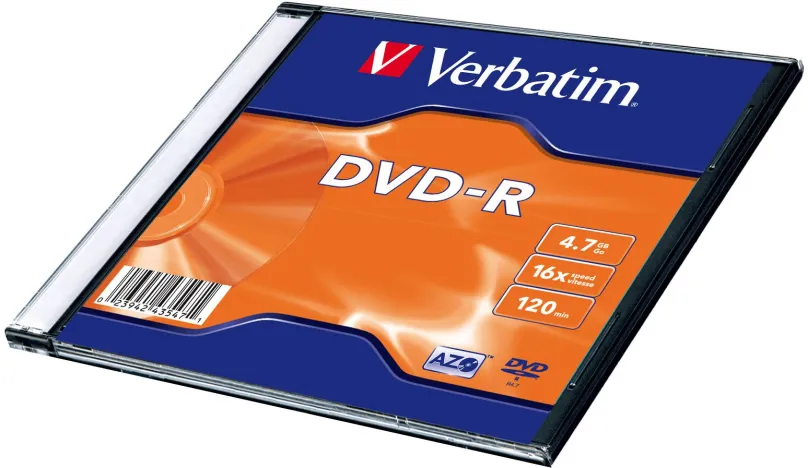 Médiá VERBATIM DVD-R AZO 4.7GB, 16x, slim box 100 ks