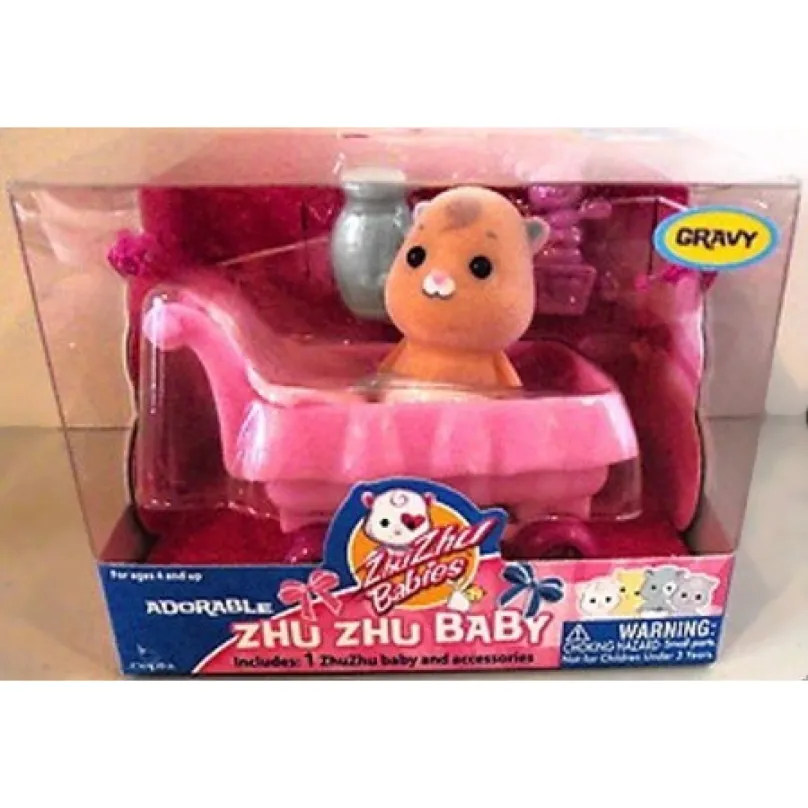 Zhu Zhu Babies Bábätko v kočíku Gravy + 2 oblečky zadarmo