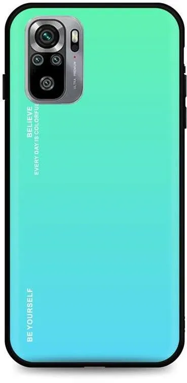 Kryt na mobil TopQ Kryt LUXURY Xiaomi Redmi Note 10S pevný dúhový zelený 62243