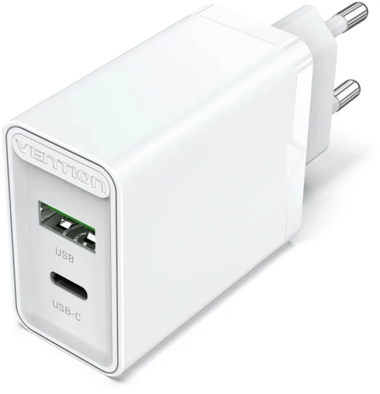 Nabíjačka do siete Vention 2-Port USB (A+C) Wall Charger (18W + 20W PD)