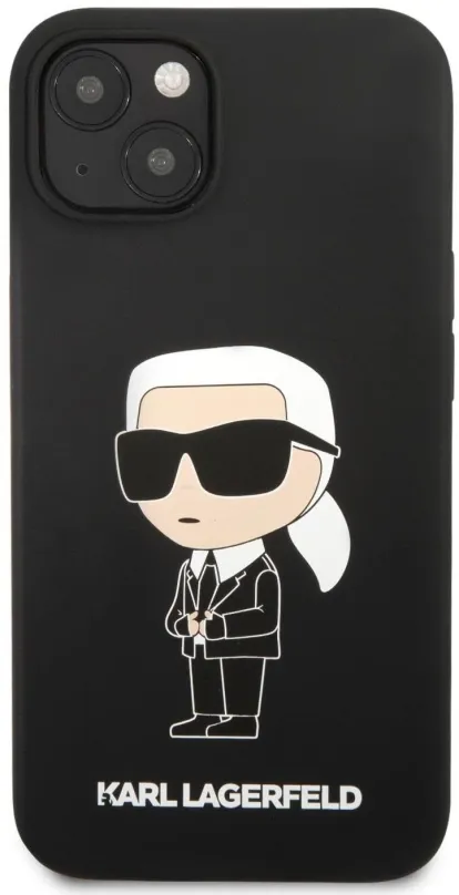 Kryt pre mobil Karl Lagerfeld Liquid Silicone Ikonik NFT Zadný Kryt pre iPhone 13 Black
