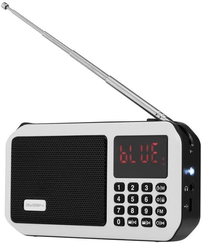 Rádio Gogen FMP 125 BTW, prenosné, FM tuner, podpora MP3, výkon 3 W, slúchadlový výstup 3,