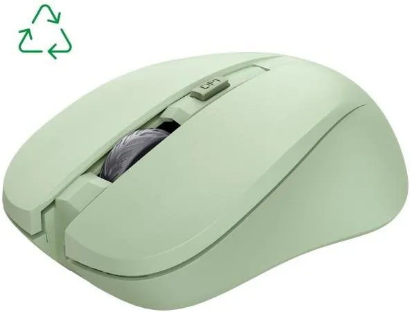 Myš Trust MYDO Eco certified, zelená, bezdrôtová, optická, symetrická, pripojenie cez bez