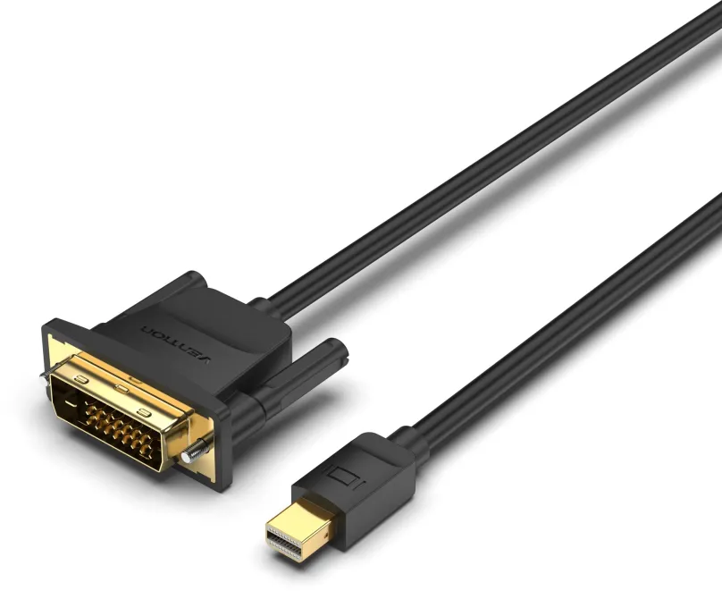 Video kábel Vention Mini DP Male to DVI-D Male HD Cable 2m Black