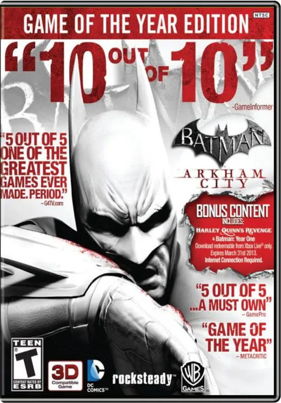 Hra na PC Batman: Arkham City Game of the Year Edition, elektronická licencia, kľúč pre St
