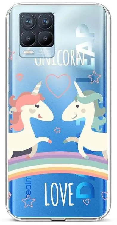 Kryt na mobil TopQ Realme 8 Pre silikón Unicorn Love 58799