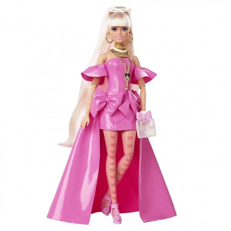 Barbie Extra Fancy Štýlová dlhovláska s ružovým pudlom, Mattel HHN12