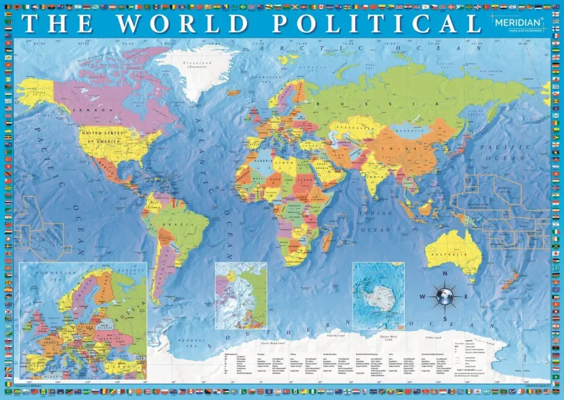 Puzzle Trefl Puzzle Politická mapa sveta 2000 dielikov