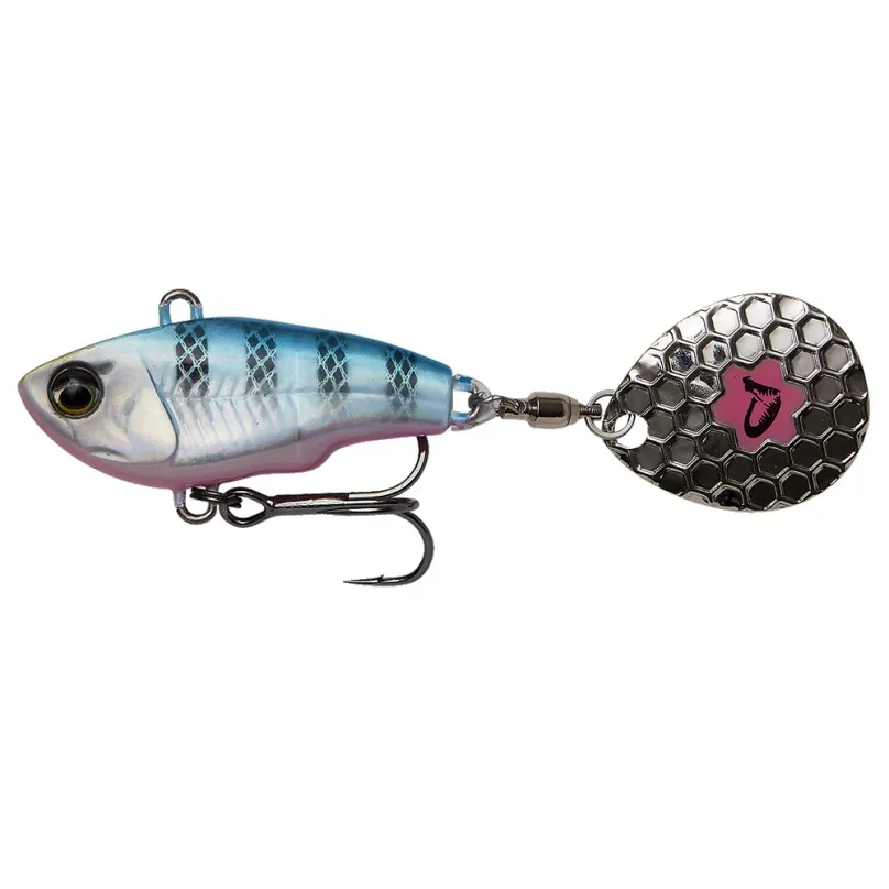 Savage Gear Wobler Fat Tail Spin 6,5 cm 16g Sinking Blue Silver Pink
