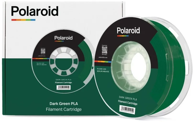 Filament Polaroid PLA Dark Green PG 1kg, materiál PLA, priemer 1,75 mm, hmotnosť 1 kg, vho