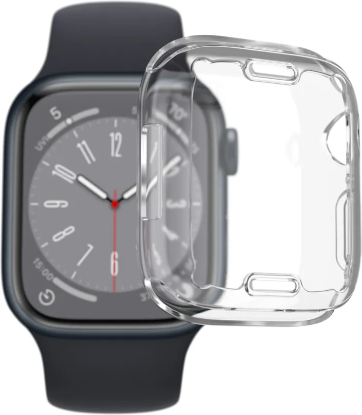 Ochranný kryt na hodinky AlzaGuard Crystal Clear TPU FullCase pre Apple Watch 41mm