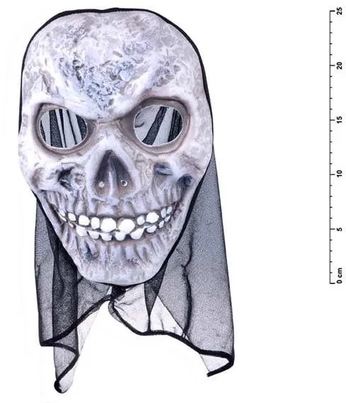 Kostým Maska lebka, na Halloween, pre deti aj dospelých, téma strašidlá
