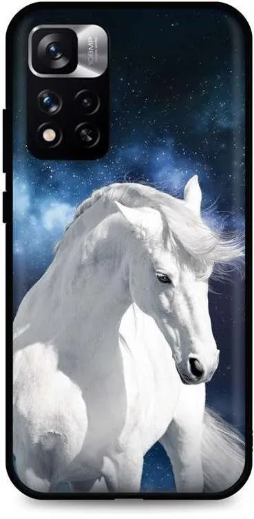 Kryt na mobil TopQ Kryt Xiaomi Redmi Note 11 Pro+ 5G silikón White Horse 72565