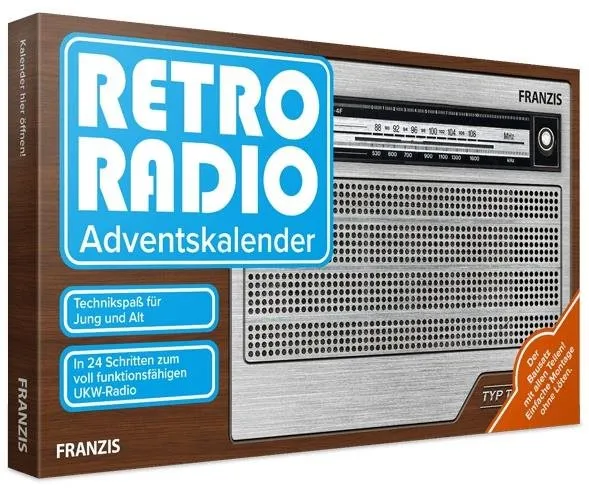 Adventný kalendár Franzis adventný kalendár Retro rádio stavebnice