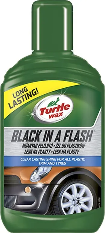 Leštenka na auto Turtle Wax GL Black in a Flash - lesk pre exter. plasty 300ml