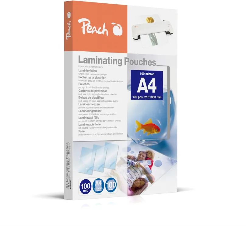 Laminovacie fólie PEACH PP500-02 A4/200 lesklé - balenie 100 ks