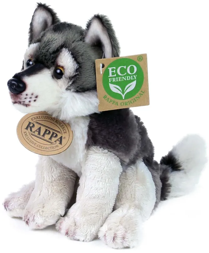 Plyšák RAPPA Plyšový vlk sediaci 15 cm, Eco-Friendly