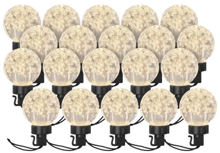 Svetelná reťaz EMOS LED svetelná reťaz – 20x párty žiarovky, 7,6 m, vonkajšia aj vnútorná, teplá biela