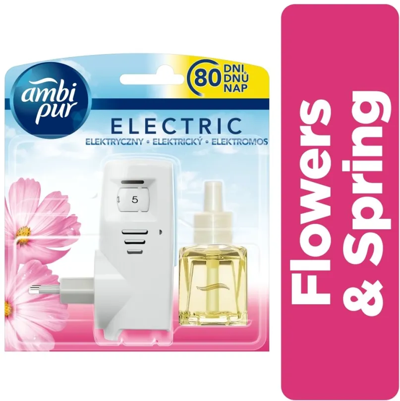 Osviežovač vzduchu AMBI PUR Electric Flower & Spring strojček s náplňou 20 ml