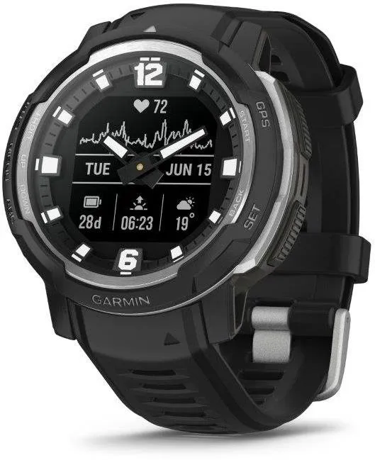 Chytré hodinky Garmin Instinct Crossover Black, pre mužov aj ženy, s ovládaním v slovenčin