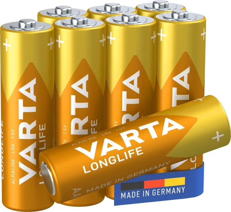 Jednorazová batéria VARTA alkalická batéria Longlife AA 8ks