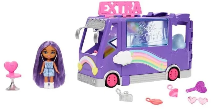 Doplnok pre bábiky Barbie Extra Mini Minis Autobus