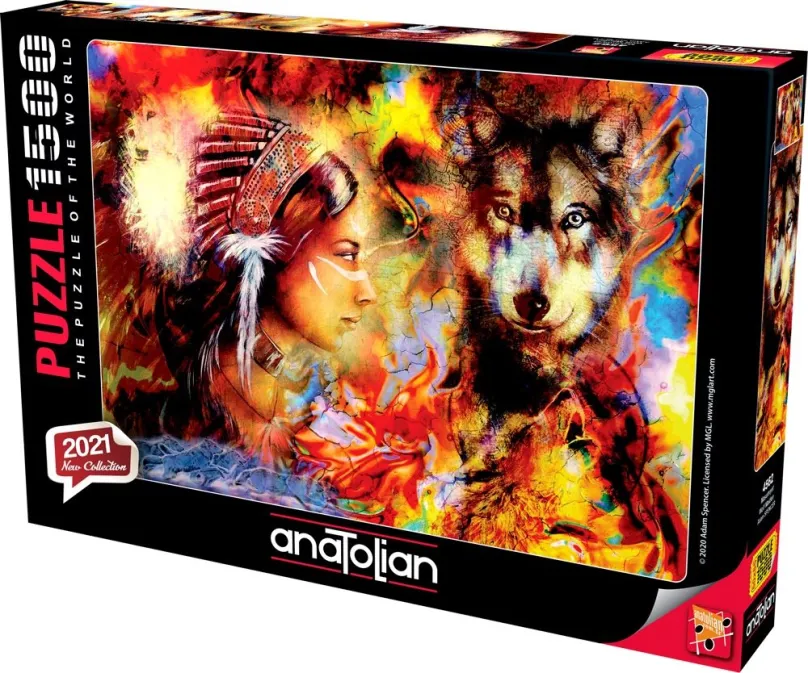 Puzzle Anatolian Puzzle Dievča a vlk 1500 dielikov