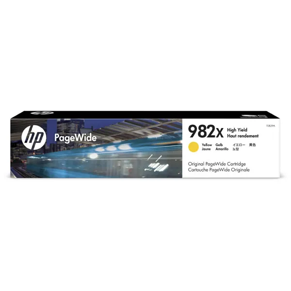 HP originálny ink T0B29A, HP 982X, žltá, 16000str., vysoká kapacita, HP PageWide Enterprise Color 765, 780, 785
