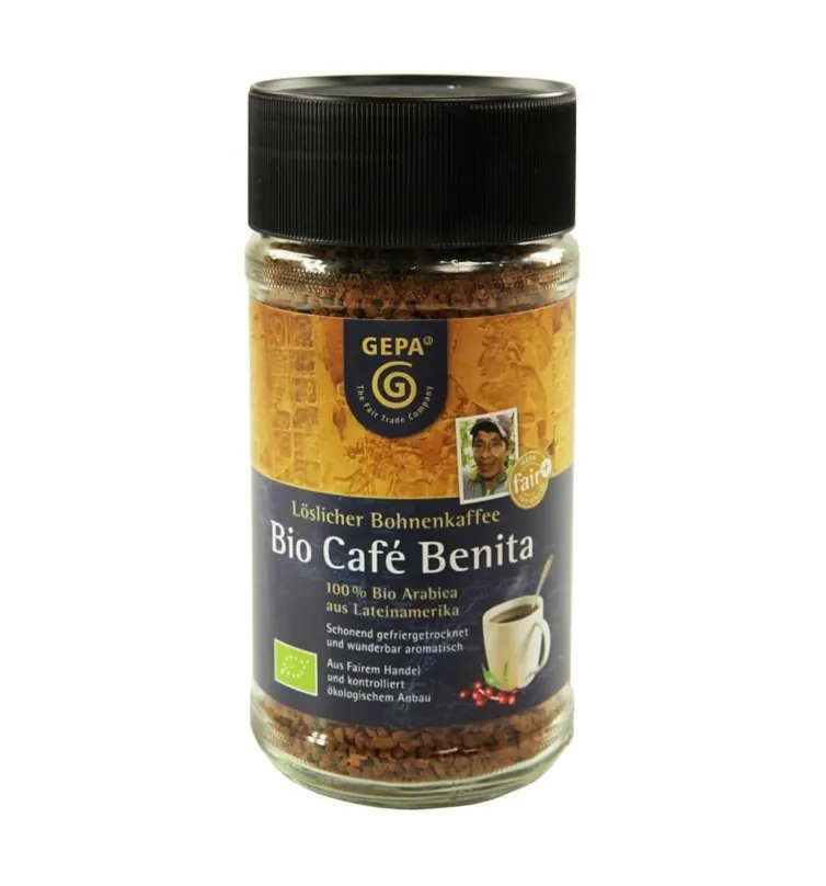 Káva Gepa Instantná káva Fairtrade BIO Benita 100% Arabica 100 g