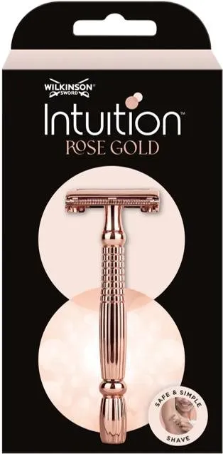 Dámska palička WILKINSON Intuition Double Edge Rose Gold Razor dámsky kovový strojček Classic + 10 žiletiek