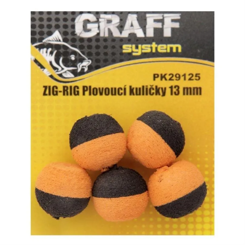 Graff Zig-Rig Plávajúce guličky 13mm Čierna/Oranžová
