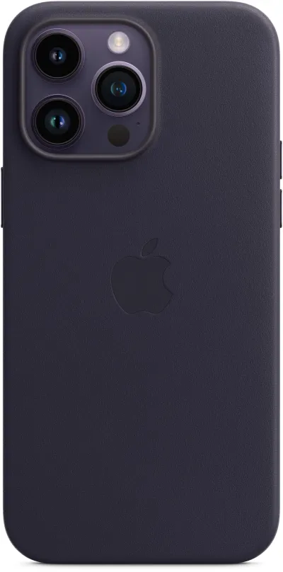 Kryt na mobil Apple iPhone 14 Pro Max Kožený kryt s MagSafe atramentovo fialový