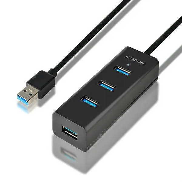 USB Hub AXAGON HUE-S2BL 4-Port USB 3.0 CHARGING húb, pripojenie pomocou USB 3.2 Gen 1 (USB