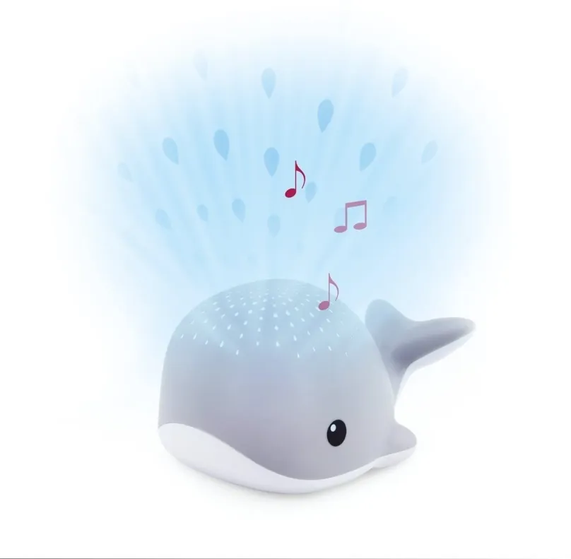 Nočné svetlo Zazu - Veľryba WALLY šedá