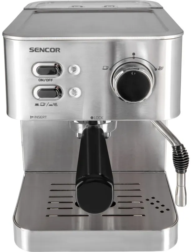 Pákový kávovar SENCOR SES 4010SS Espresso, do domácnosti, príkon 1050 W, tlak 15 bar, m