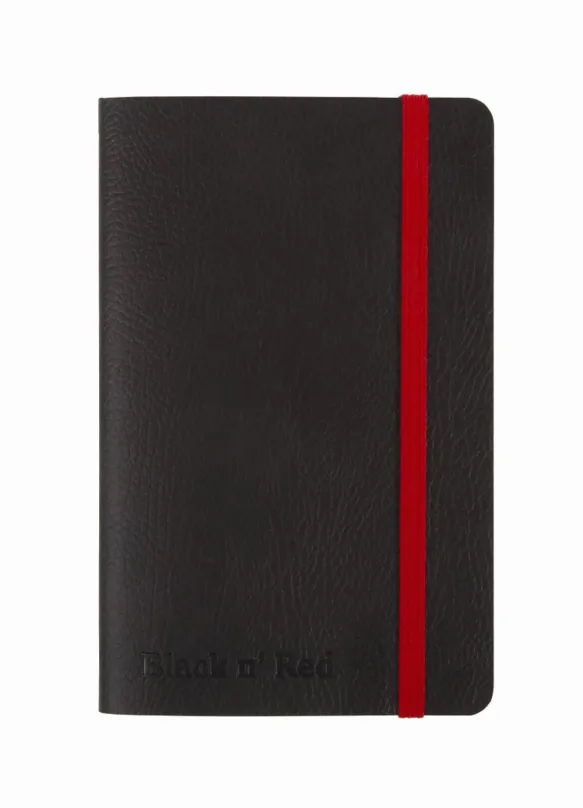 Zápisník OXFORD Black n 'Red Journal A6, 72 listov, linajkový, ohybné dosky