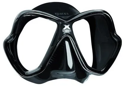 Potápačské okuliare Mares X-Vision, čierny silikón, čierny rámček