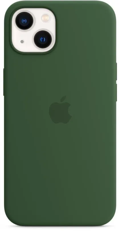 Kryt na mobil Apple iPhone 13 Silikónový kryt s MagSafe ďatelina zelený