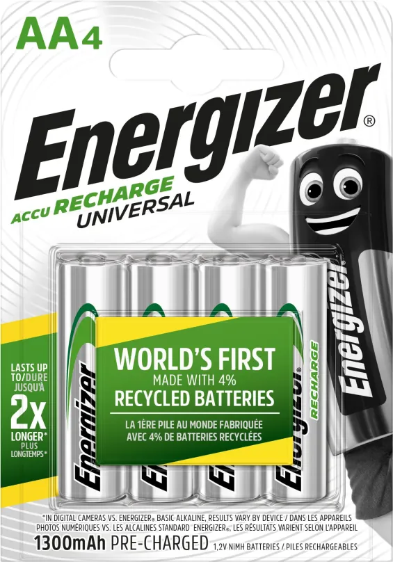 Nabíjacie batérie Energizer Universal AA 1300mAh 4ks