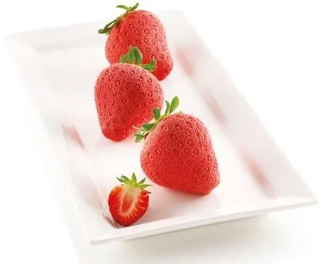 Forma na pečenie Silikomart Silikónová forma na pečenie na mini tortičky Silikomart Fragola E Panna 6ks | jahody
