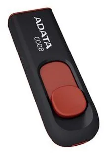 Flash disk ADATA C008 64GB čierno-červený