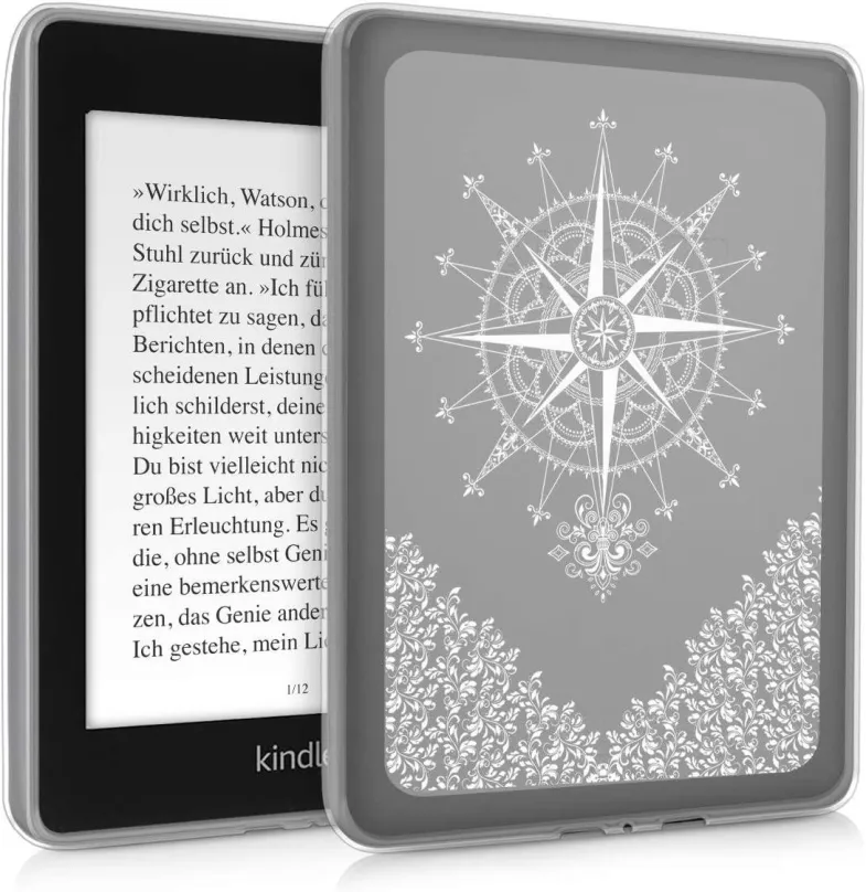 Púzdro na čítačku kníh KW Mobile - Baroque Compass - KW4672404 - Púzdro pre Amazon Kindle Paperwhite 4 (2018) - silikónové