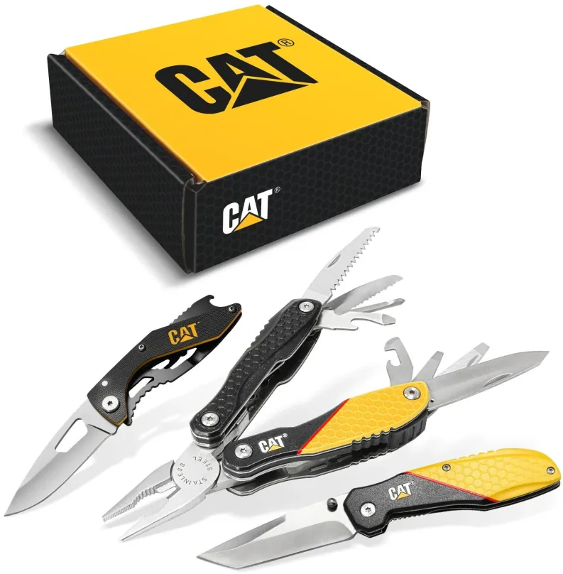 Sada náradia Caterpillar Darčeková multifunkčná sada, 2 nože a kliešte CT240126