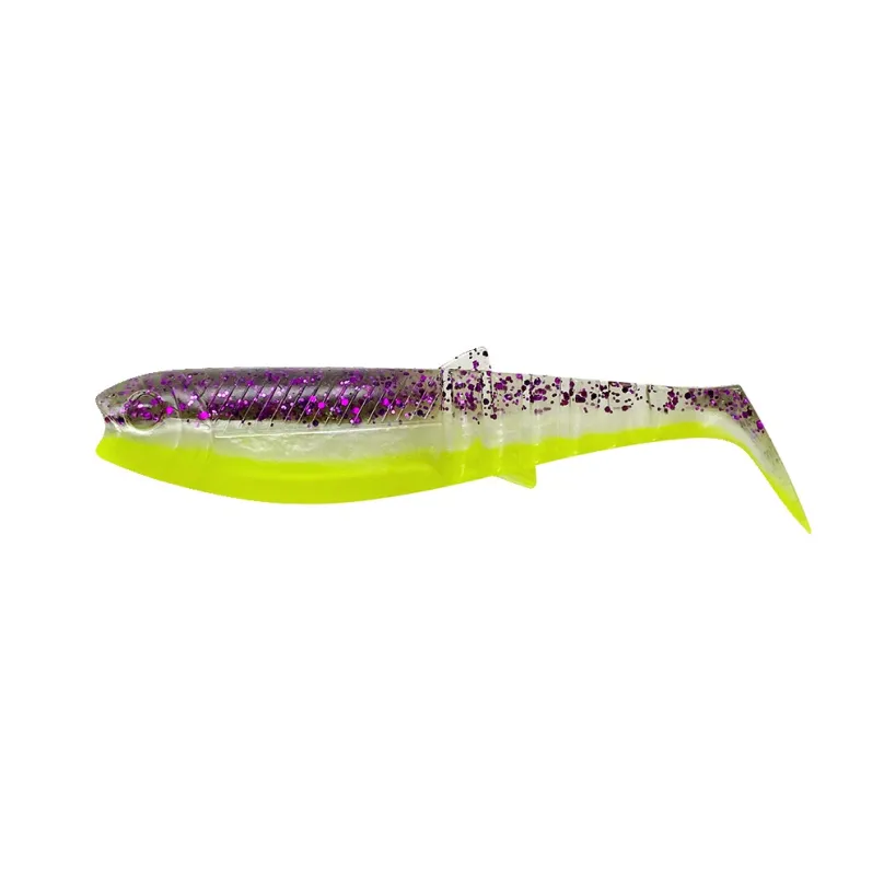 Savage Gear Gumová nástraha Cannibal Shad 12,5 cm 20g Purple Glitter Bomb Fluo 4ks