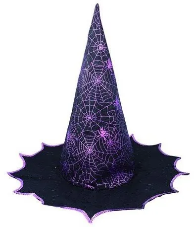 Doplnok ku kostýmu Klobúk čarodejnice - čarodejník - fialový - dospelý - halloween