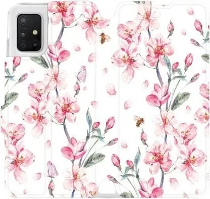 Kryt na mobil Flipové púzdro na mobil Samsung Galaxy A51 - M124S Ružové kvety